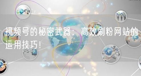 视频号的秘密武器：高效刷粉网站的运用技巧！