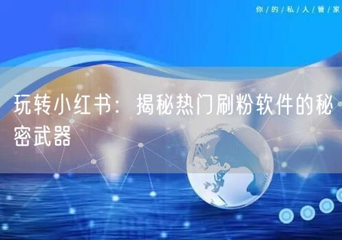 玩转小红书:揭秘热门刷粉软件的秘密武器