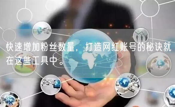 快速增加粉丝数量,打造网红账号的秘诀就在这些工具中。